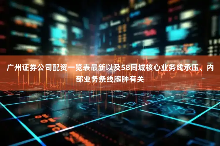 广州证券公司配资一览表最新以及58同城核心业务线承压、内部业务条线臃肿有关
